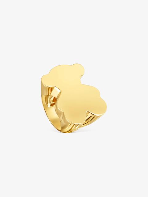 TOUS 30 mm bear Signet ring with 18K gold vermeil Sweet Dolls