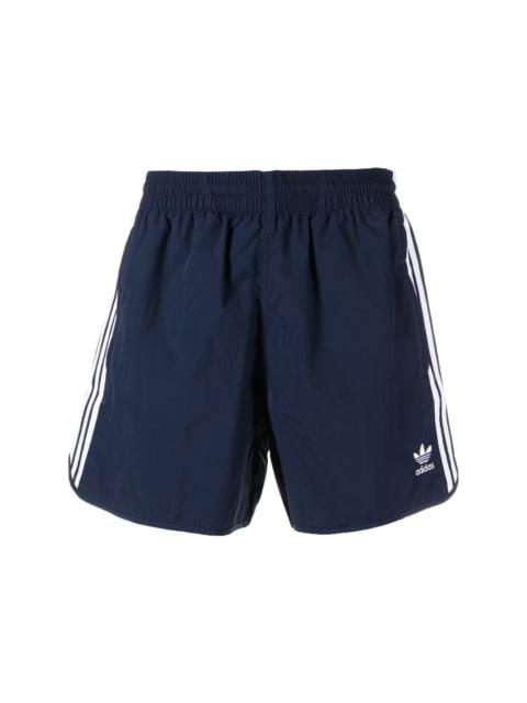 adidas front embroidered-logo shorts