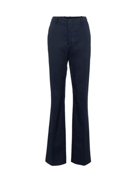 Alan high-rise straight cotton pants