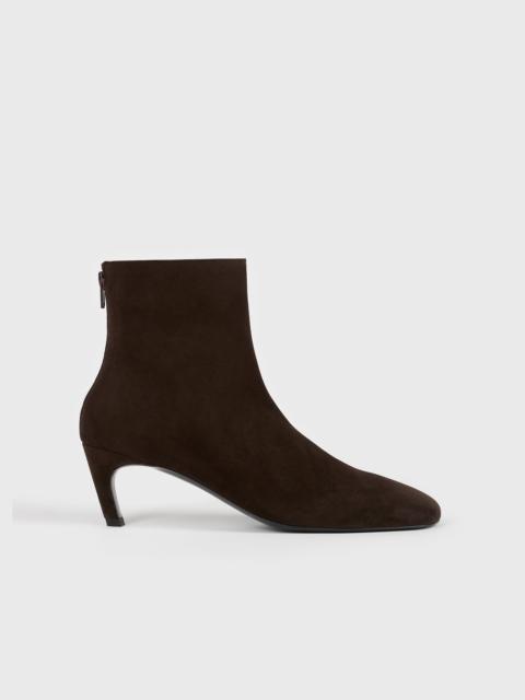 TOTEME Soft suede ankle boots brown