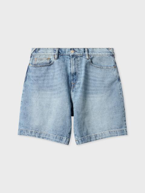 Paul Smith Relaxed-Fit Light-Wash Denim Shorts