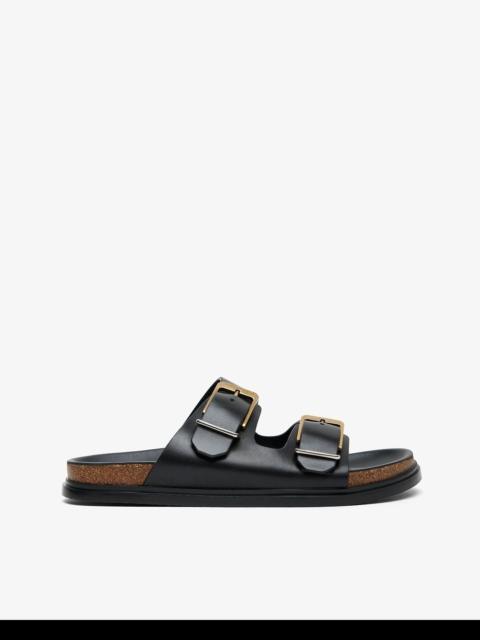 The Row Buckle black slides