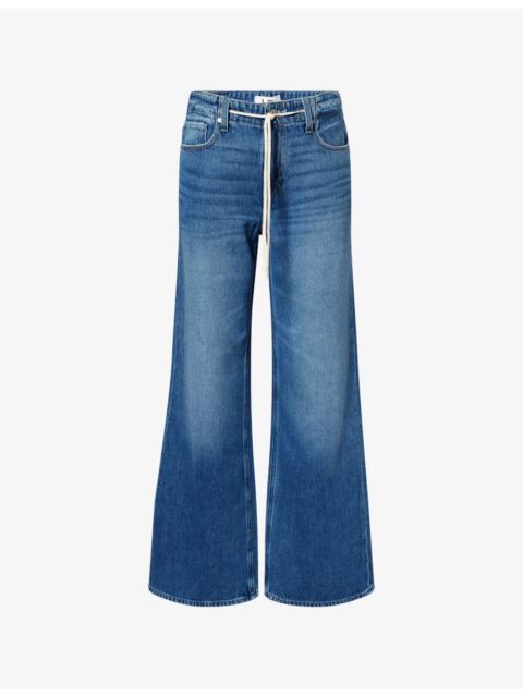 PAIGE Zoey Wide-Leg Cotton-Blend Denim Jeans