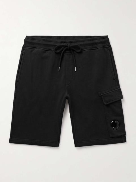 C.P. Company Slim-Fit Straight-Leg Logo-Appliquéd Cotton-Jersey Drawstring Cargo Shorts