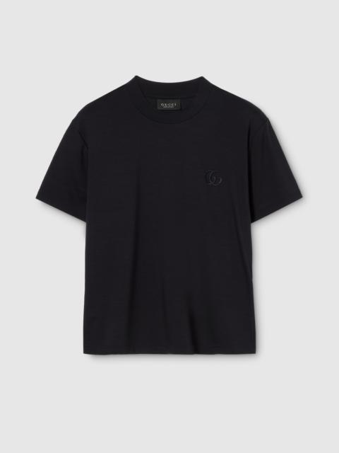 GUCCI Rayon jersey T-shirt with embroidery