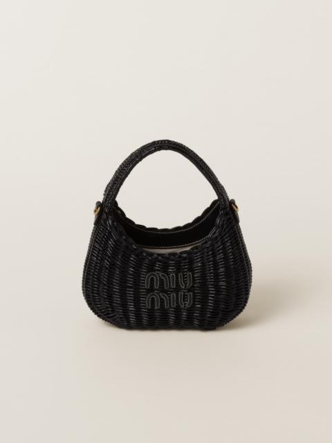 Miu Miu Wander wicker hobo bag