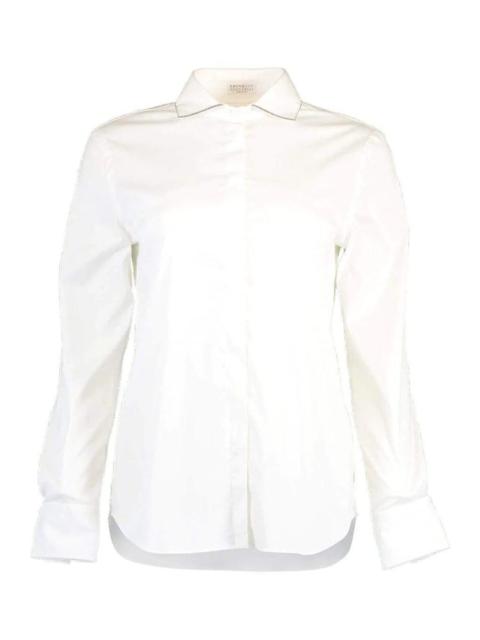 Brunello Cucinelli Monili Trim Stretch Shirt