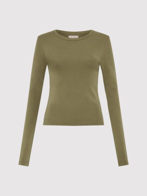 Organic Cotton Long Sleeve Top - Olive