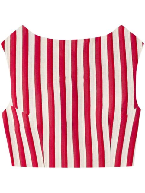 DESTREE Richard striped crop top
