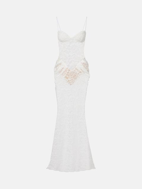 BANANHOT Vecna sheer lace maxi dress