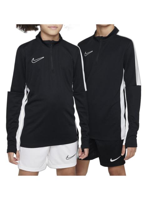 Nike Dri-FIT Academy 1/4 Zip Track Jacket GS "Black White" DX5470 010