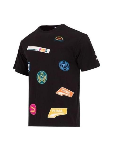 PUMA Mix Badge Logo Tee 'Black' 537795-01