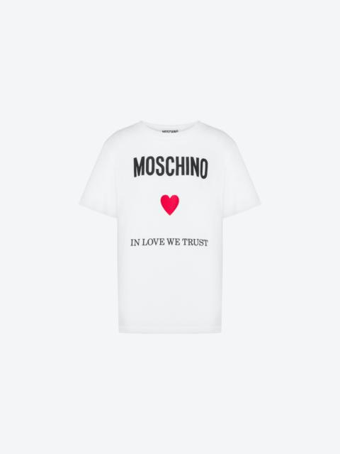 Moschino IN LOVE WE TRUST ORGANIC JERSEY T-SHIRT