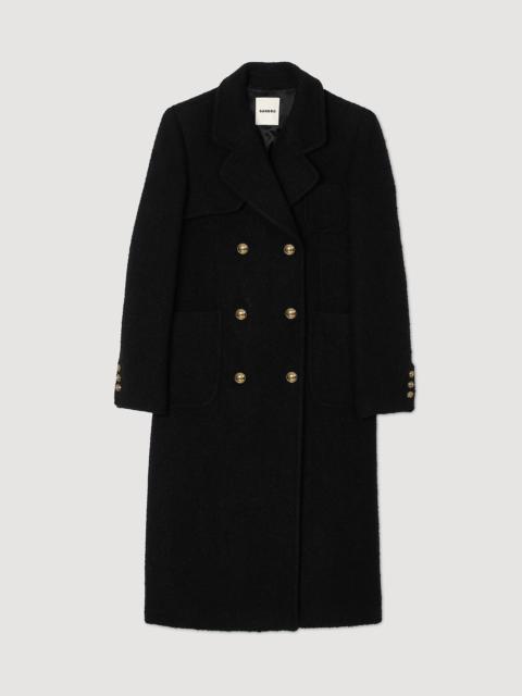 Sandro LONG DOUBLE-BREASTED COAT