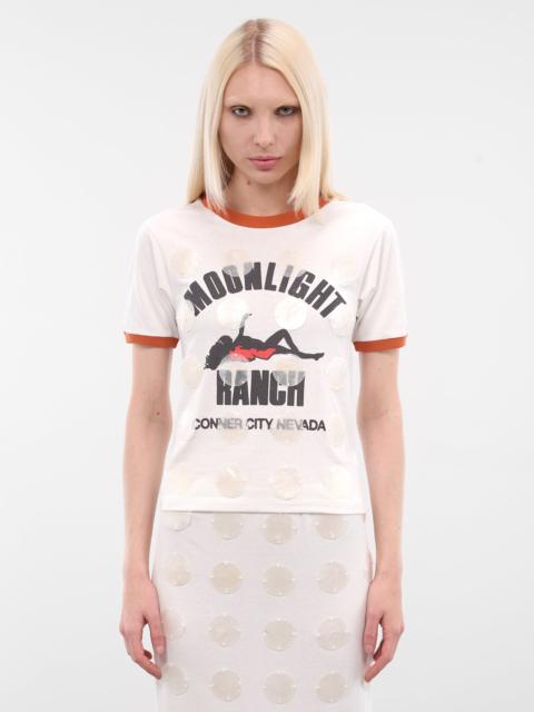 CONNER IVES White MOP Sequin Ringer Tee