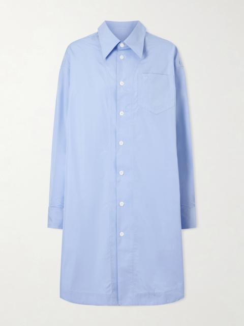 AMI Paris Embossed Cotton-poplin Shirt Dress