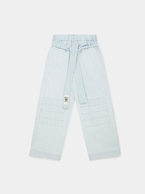 Stella McCartney Belted Cotton Denim Pants