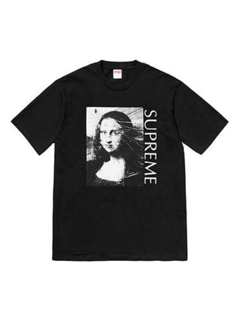 Supreme Mona Lisa Printing Short Sleeve Unisex Black SUP-SS18-441