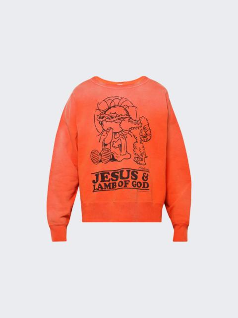 Roundneck Graphic Sweatshirt Orange