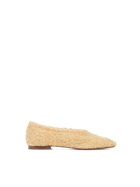 GABRIELA HEARST Emperor Flat Shoe in Hay Silk Cashmere Linen