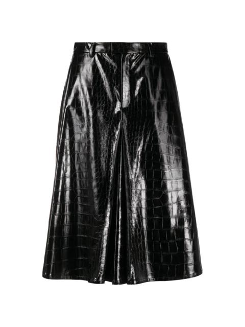 Maison Margiela embossed faux-leather shorts