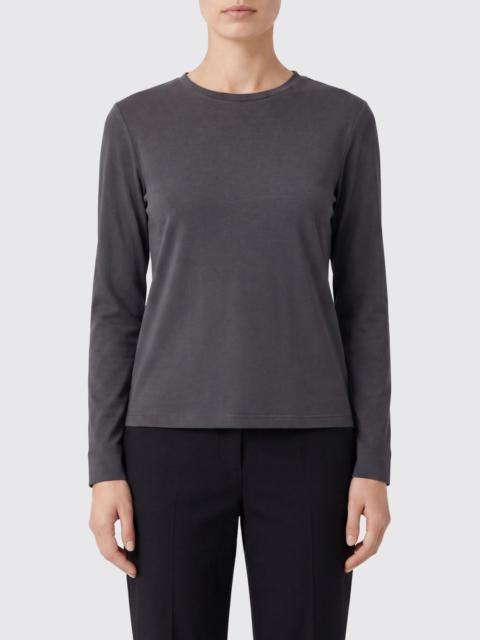 'S Max Mara 'S Max Mara Long-Sleeved T-Shirt in a Cotton and Modal Blend with Crew Neck