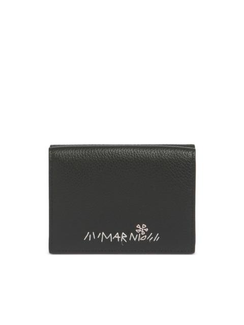 Marni embroidered-flower trifold wallet