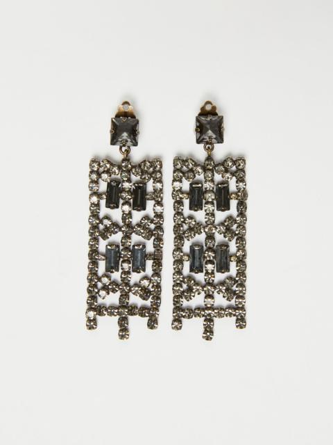 Max Mara Rhinestone chandelier earrings