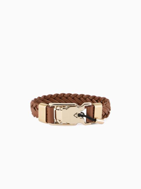 GIORGIO ARMANI Woven-leather bracelet