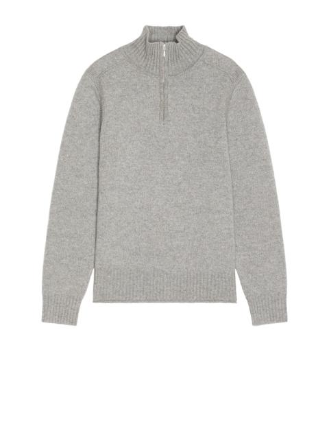 GUEST IN RESIDENCE Half Zip Turtleneck Sweater in Cashmere