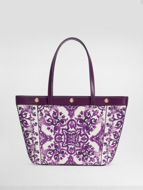 Dolce & Gabbana Majolica-print atene shopping bag in canvas
