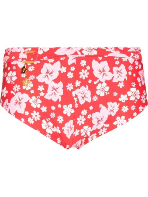 Frankies Bikinis floral mid-rise bikini bottoms