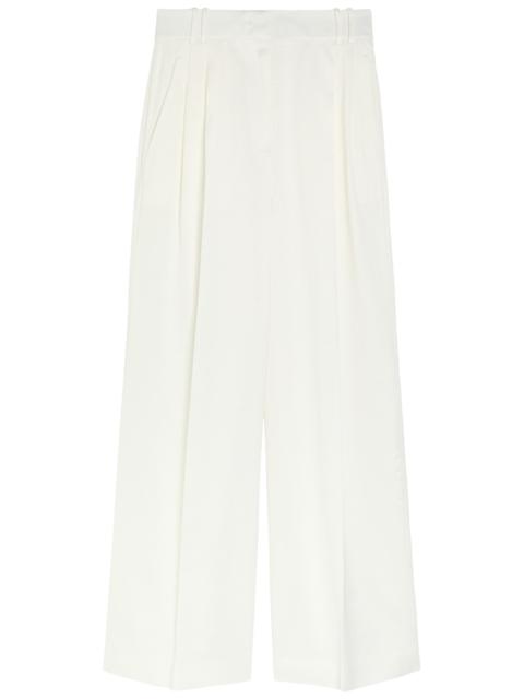 Another Tomorrow Another Tomorrow Pleated Wide-leg Trousers