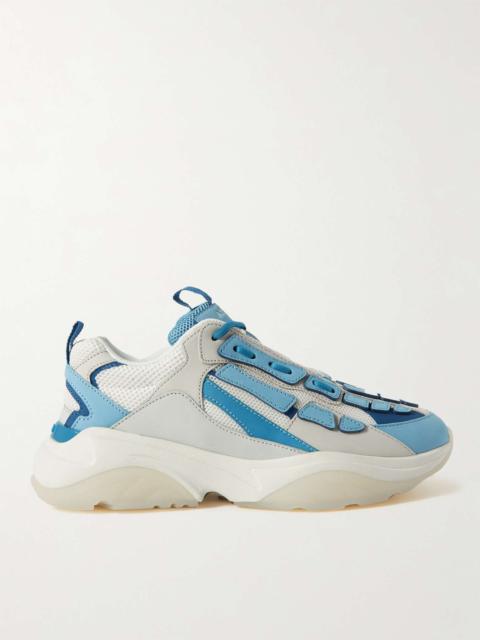 AMIRI Bone Runner Nubuck-Trimmed Mesh Sneakers