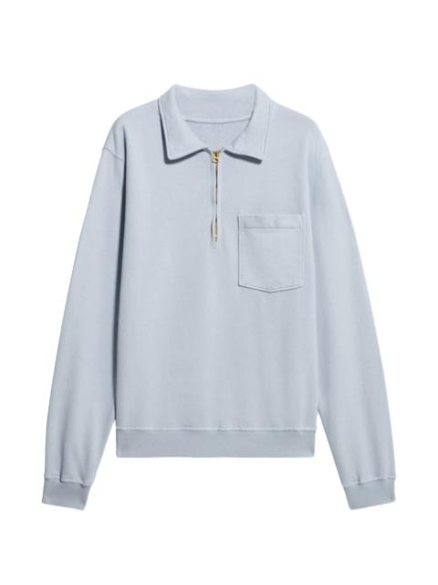 FORTELA Yalep zip pocket long-sleeves polo shirt