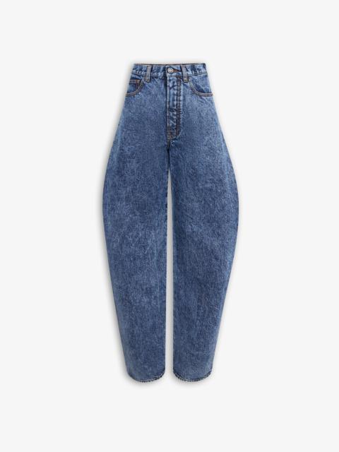 Alaïa ROUND JEANS IN SNOW DENIM