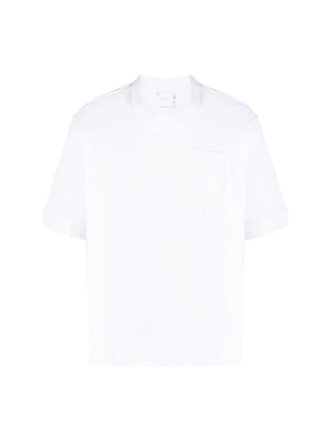 contrasting-fabric panel jersey T-shirt