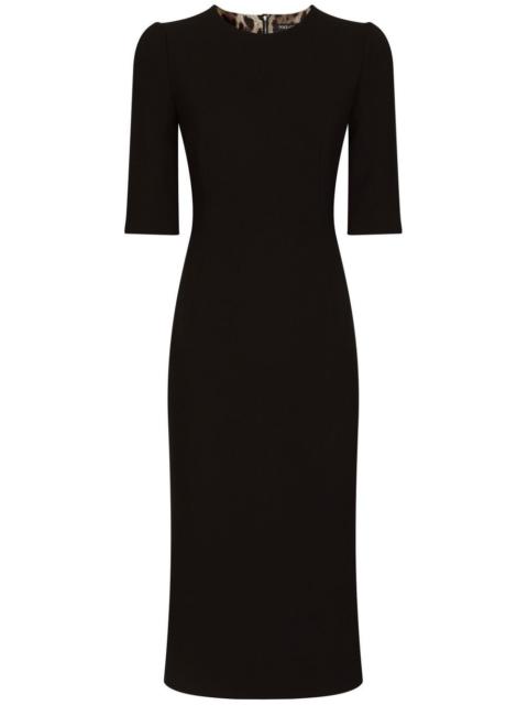 Dolce & Gabbana crew-neck rear-slit dress