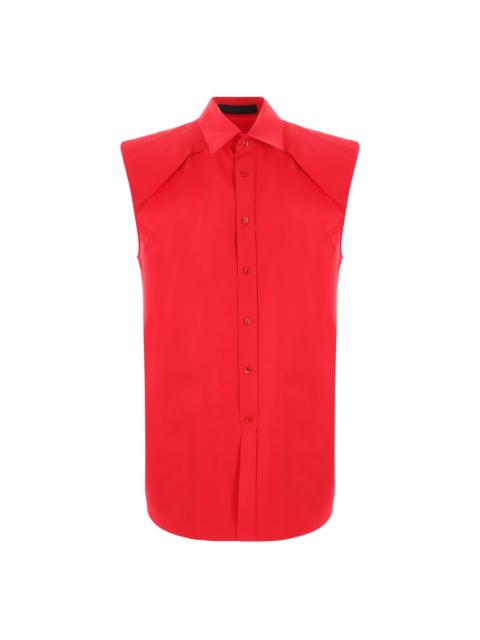 ALAINPAUL padded-shoulder sleeveless shirt