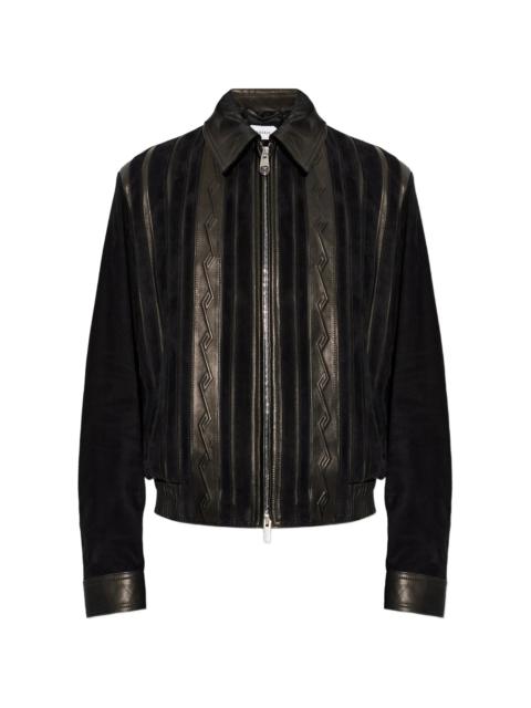 VERSACE Versace Greca-embossed Panelled Jacket