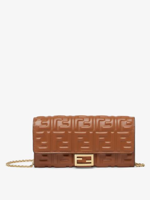 FENDI Baguette Continental Wallet With Chain