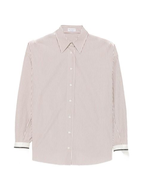 Brunello Cucinelli Brunello Cucinelli Vertical-stripe Long-sleeve Shirt