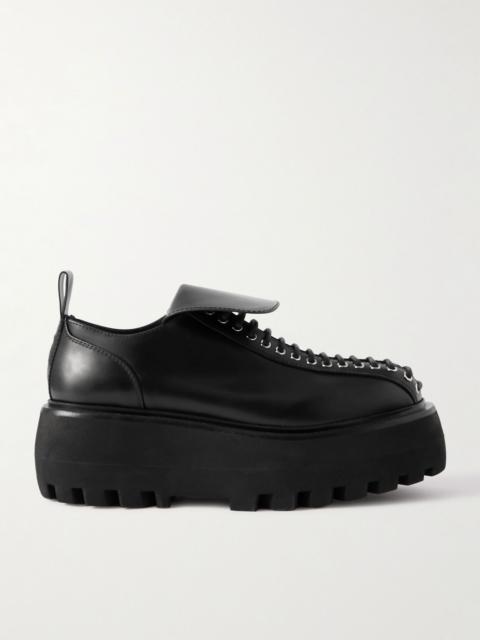 Alexander McQueen Leather platform brogues Black
