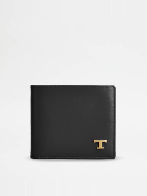 Tod's TOD'S WALLET IN LEATHER - BLACK
