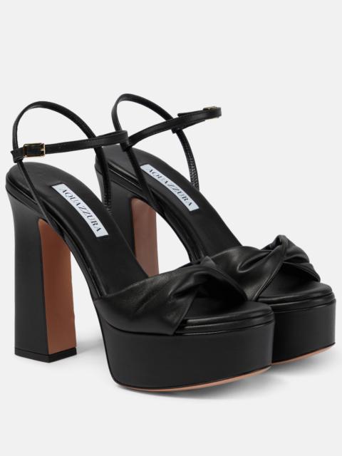 AQUAZZURA Twist Plateau 120 leather platform sandals