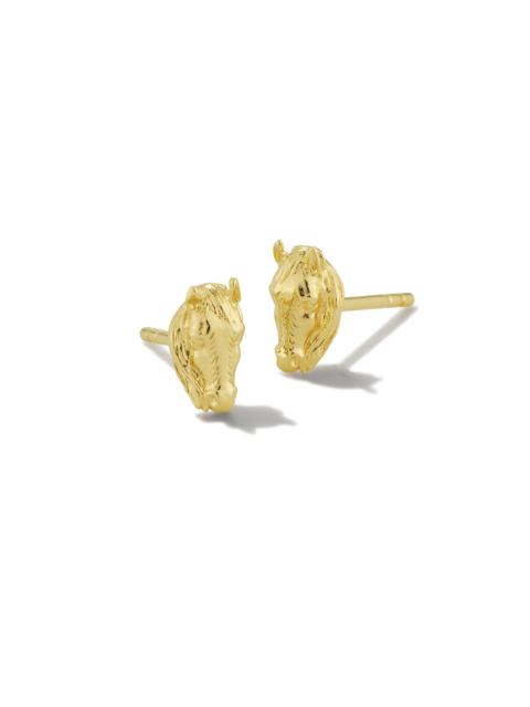 KENDRA SCOTT Tiny Beau Stud Earrings in 18k Yellow Gold Vermeil