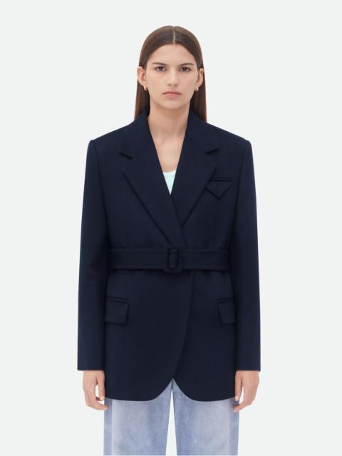 Bottega Veneta Double Wool Cashmere Belted Jacket