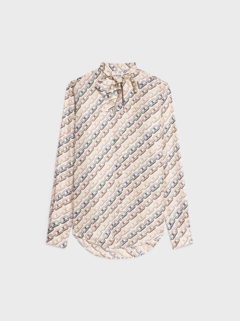 CELINE Romy lavaliere shirt in silk twill