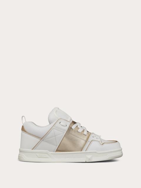 OPEN SKATE SNEAKER IN CALFSKIN WITH METALLIC BAND