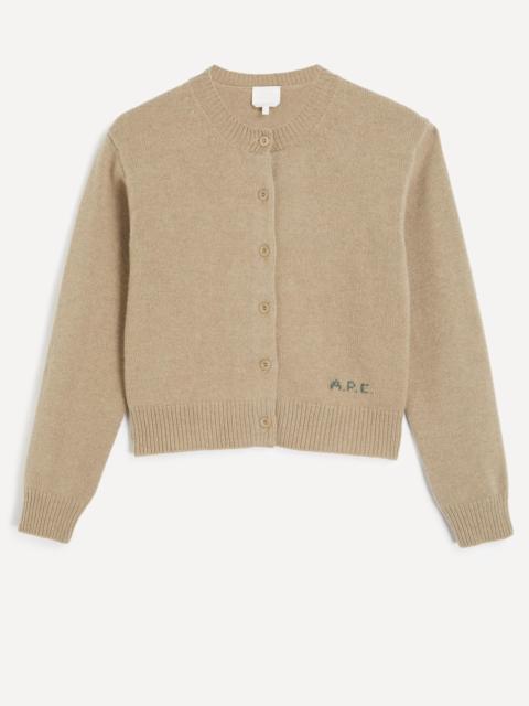 A.P.C. Lila Beige Wool Cardigan